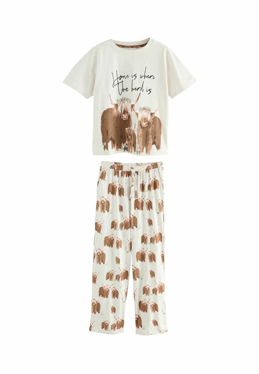 

Пижама REGULAR FIT -SHORT SLEEVE SET Next, бежевый