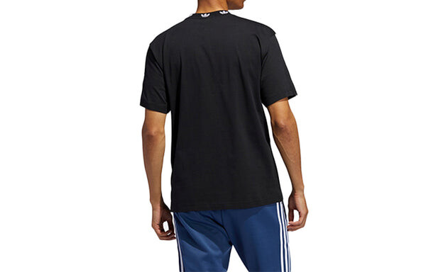 Футболка originals trefoil collar logo short sleeve black Adidas, черный — фото 2