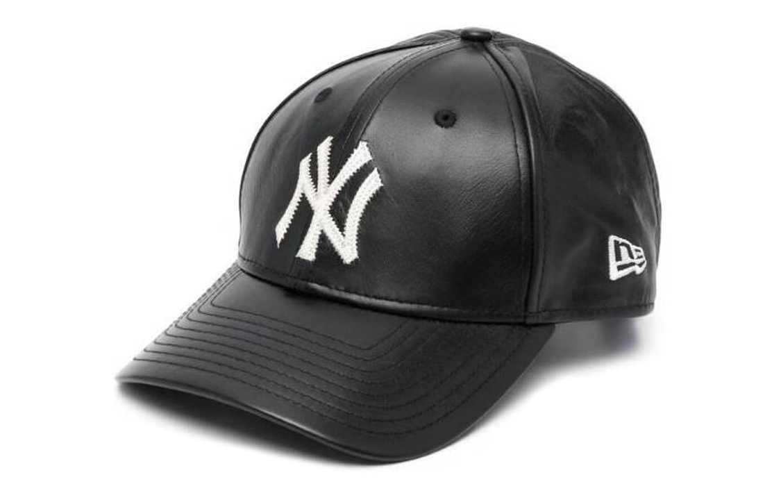 

New Era Кожаная кепка с вышитым логотипом, Black