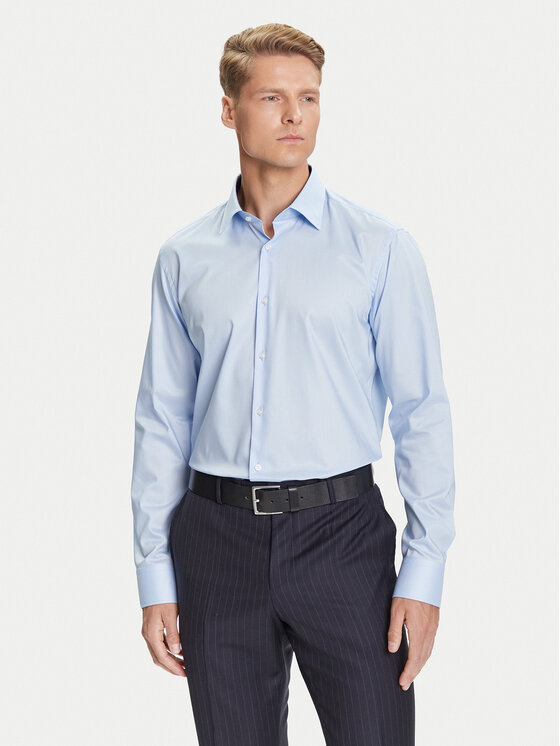 

Рубашка regular fit H-Joe 50545145 Boss, голубой