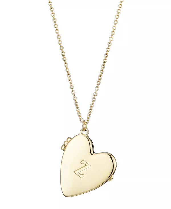 

Золотое ожерелье с инициалом в виде сердца Adornia, gold-z