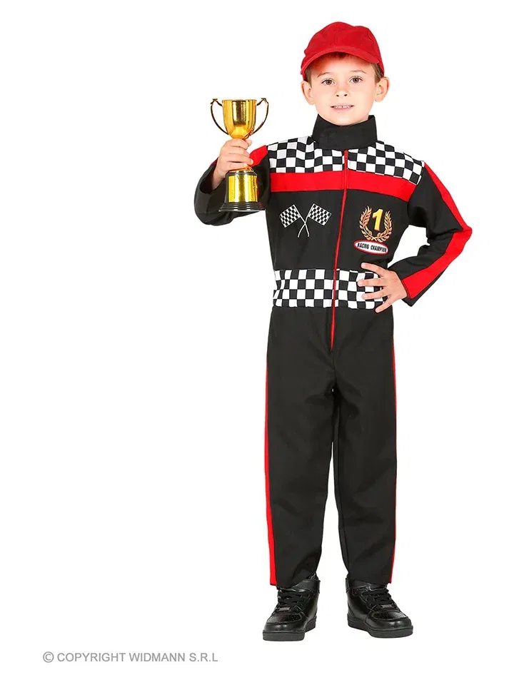 Костюм Formula 1 Fahrer, Carnival Party, черный/красный