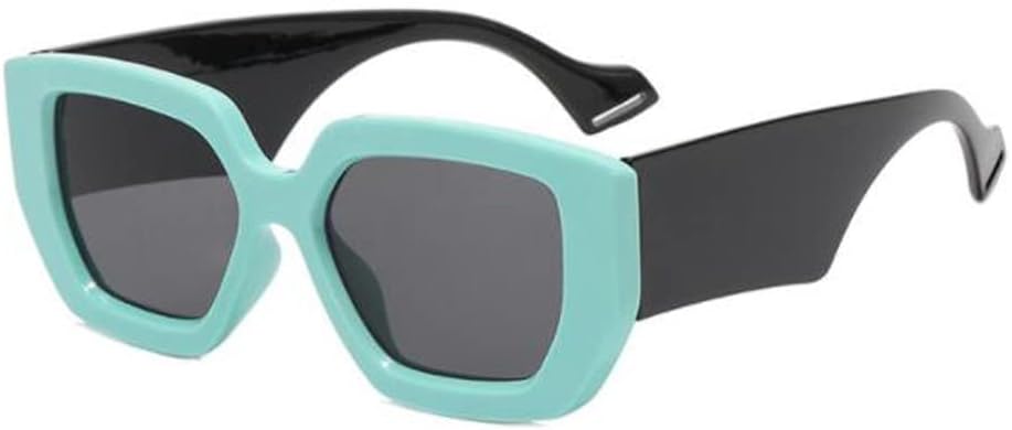 

Солнцезащитные очки с квадратной толстой оправой и широкими дужками для женщин, ретро-очки для пляжа, солнцезащитные очки для мужчин с нескользящими зеркальными дужками SLCHJXS, Gray