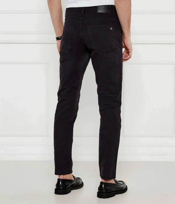 Брюки из оникса Slim fit Boss Orange, черный — фото 4