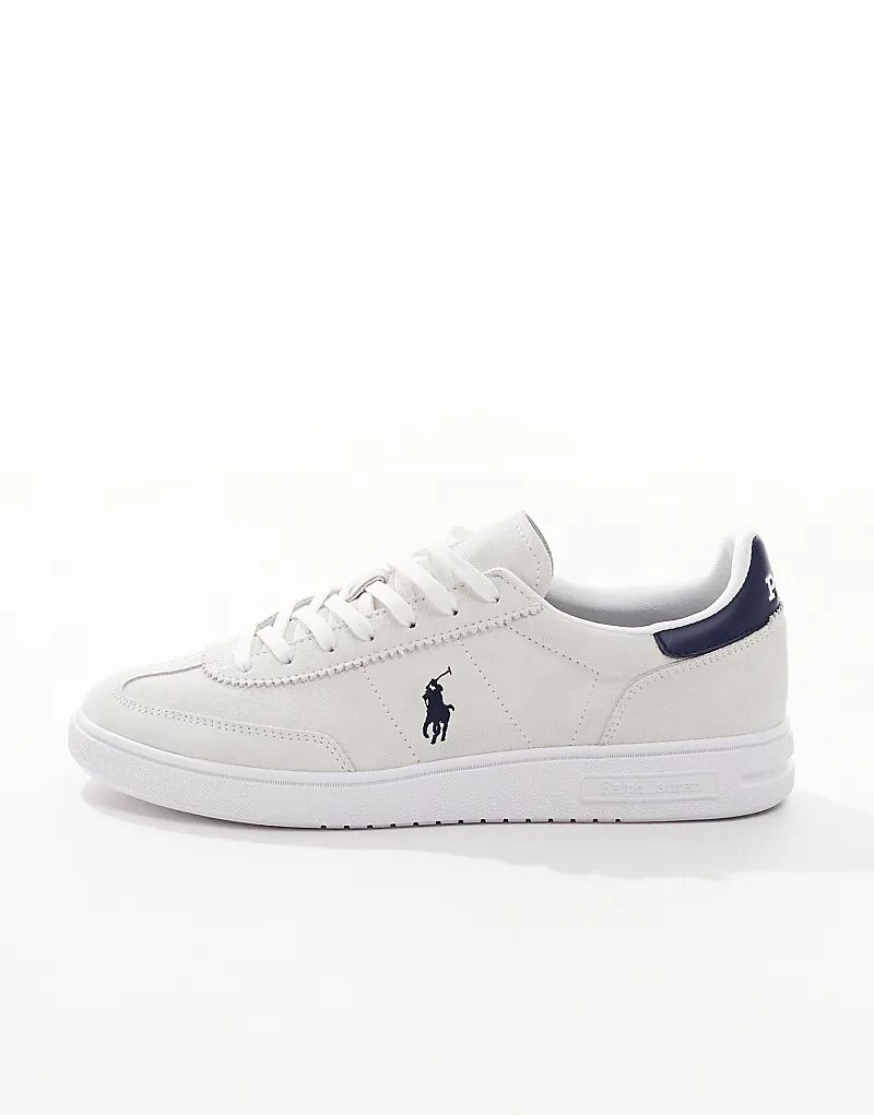 Polo Ralph Lauren Кроссовки Heritage Court 110 в кремово-белом и темно-синем цветах — фото 2