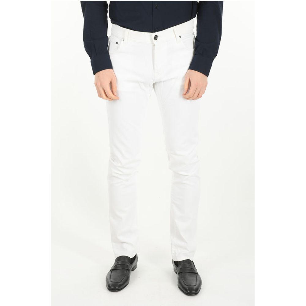 

Белые хлопковые джинсы Деним Corneliani, White