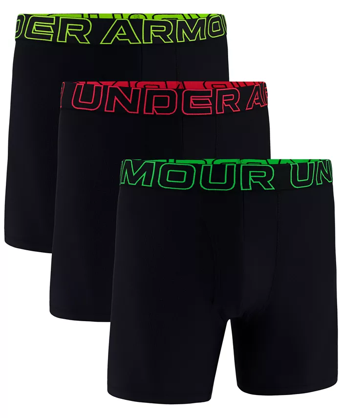 

Мужские функциональные боксеры Performance Tech Mesh Solid 6" – комплект из 3 штук Under Armour, мультиколор