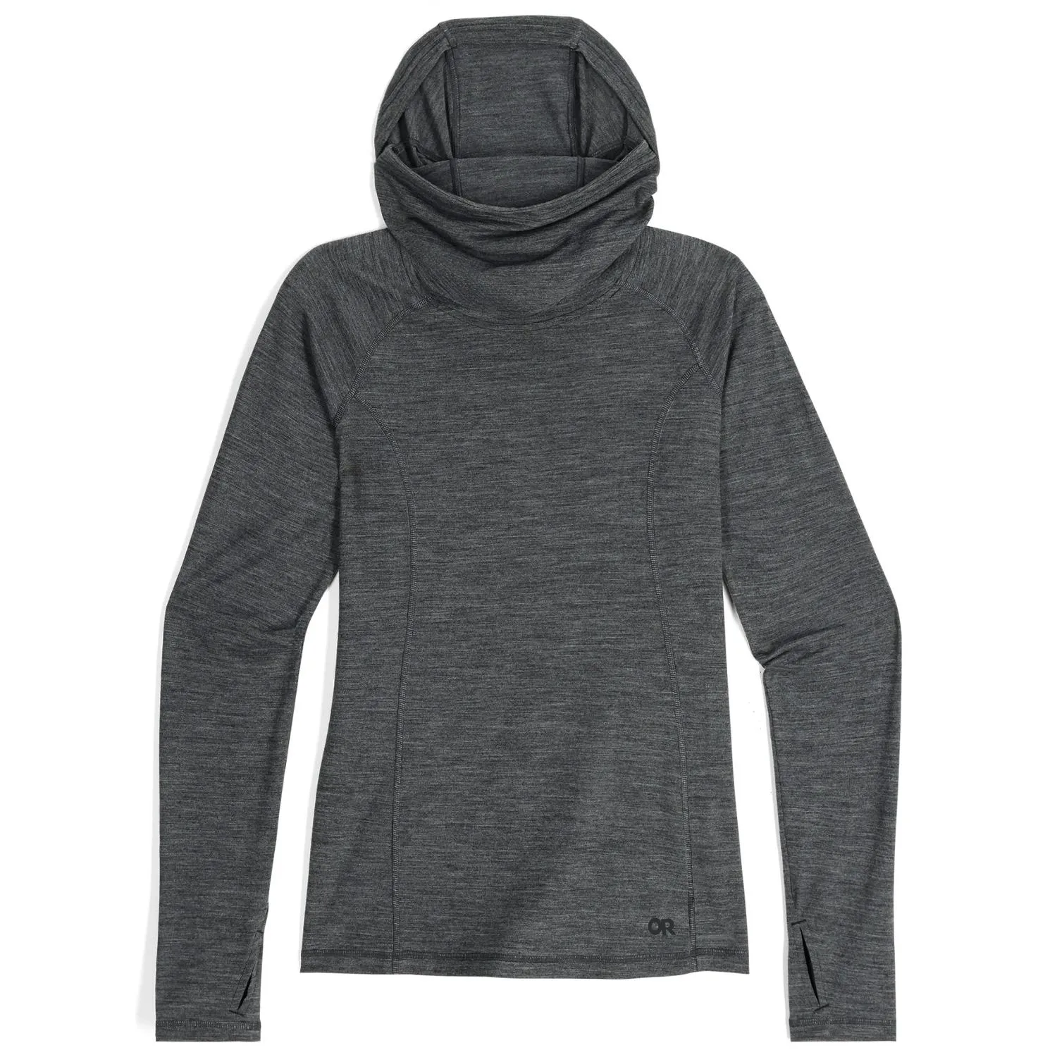 

Альпийский стартовый мериносовый базовый слой с капюшоном — Женская Outdoor Research, Black Heather