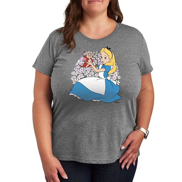 

Футболка с принтом Alice in Wonderland Alice & Dinah Plus Disney, Heather Gray