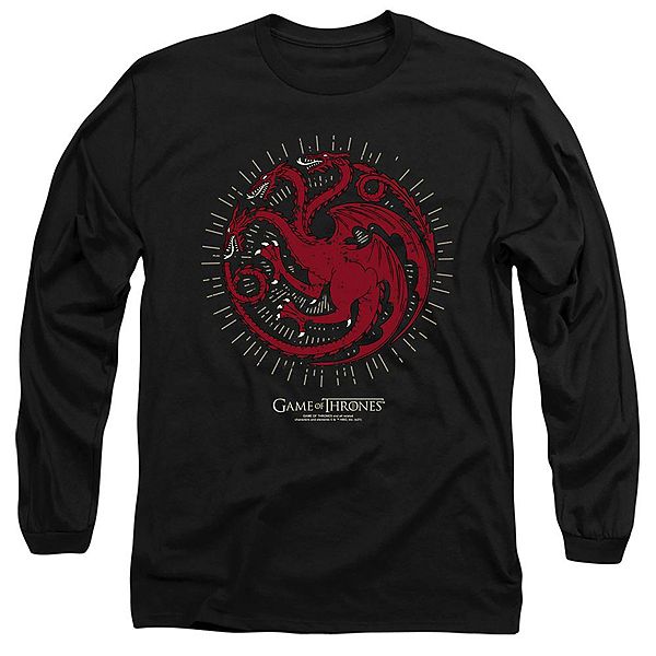 

Футболка с длинным рукавом adult t-shirt game of thrones targaryen burst sigil Licensed Character