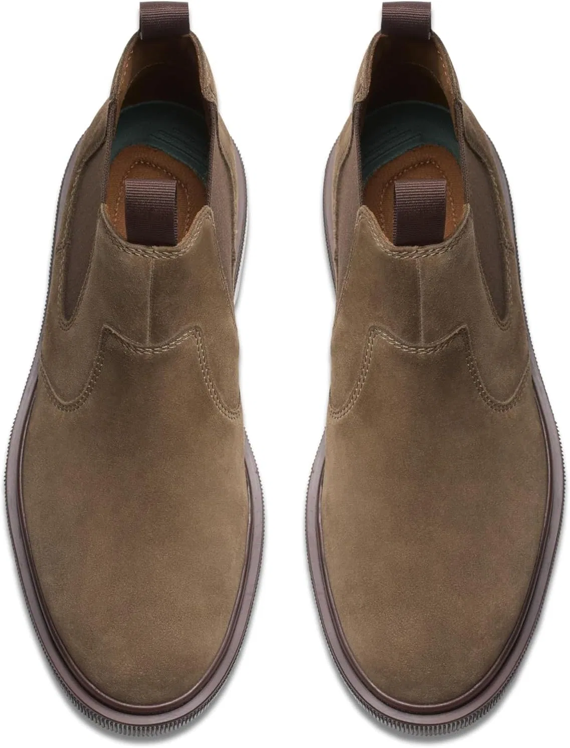 Мужские ботинки челси Clarks Burchill Up, Taupe Suede — фото 2