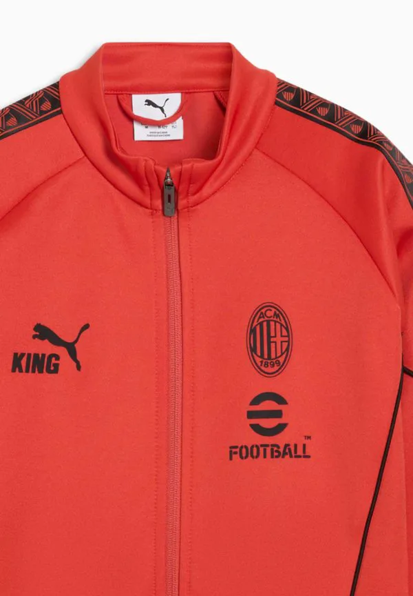 Толстовка на молнии с надписью «ac milan king anthem» Puma, Red Fire/Black — фото 3