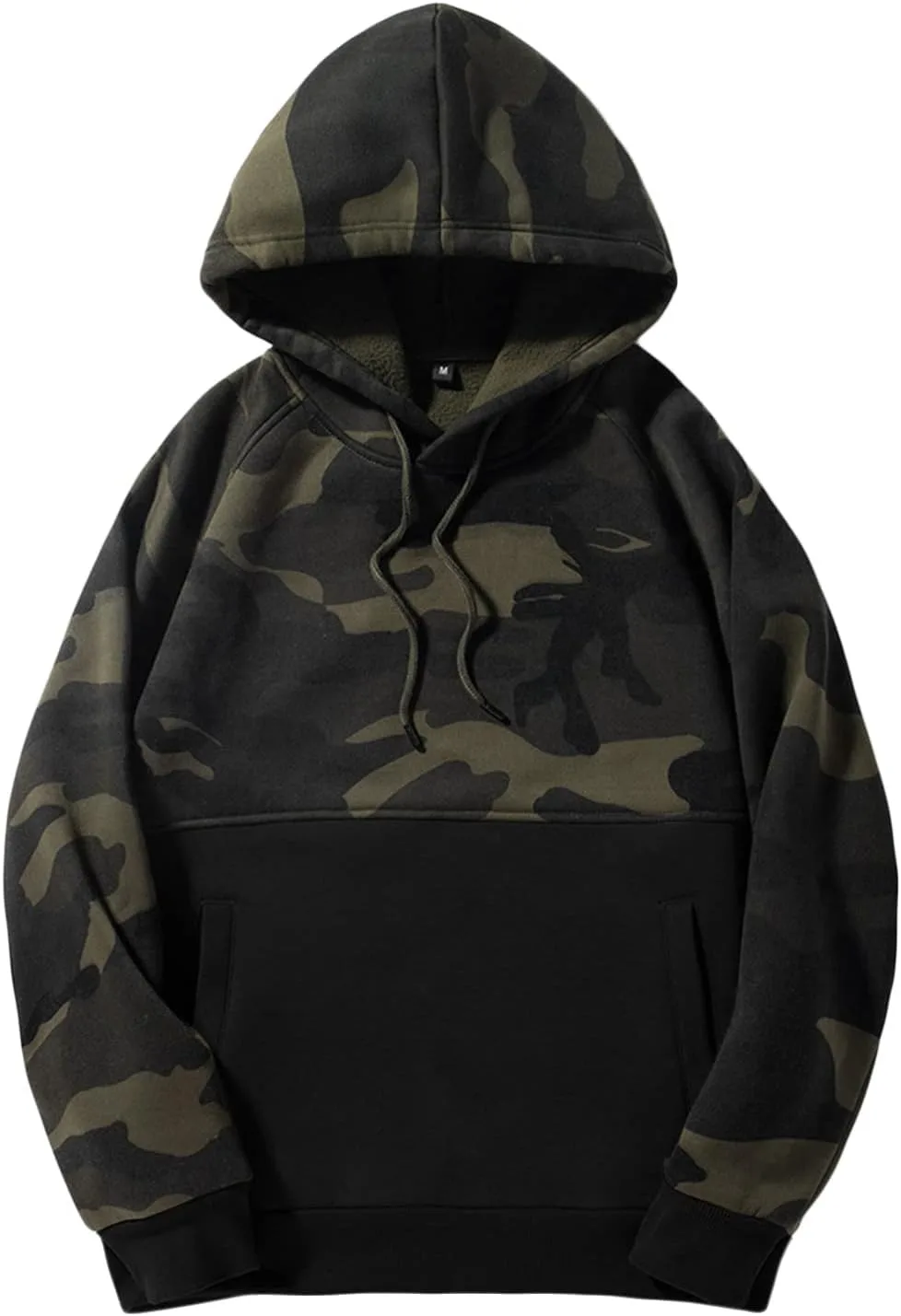 

Мужской камуфляжный худи с капюшоном на шнурке и карманом JEsilunmaMY