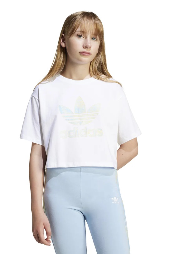 

Детская хлопковая футболка Adidas Originals, белый