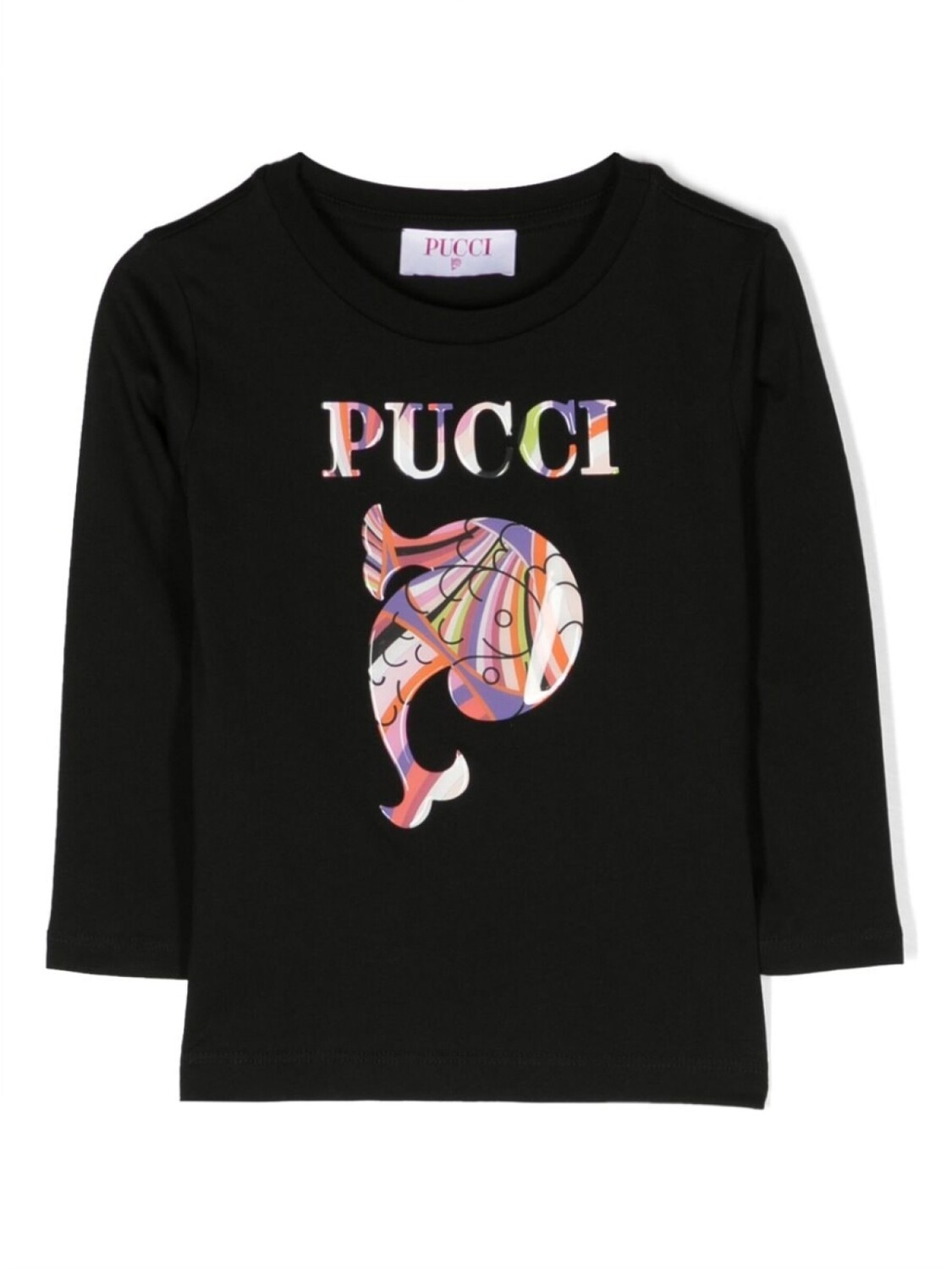 

Pucci футболка с длинными рукавами и логотипом, черный