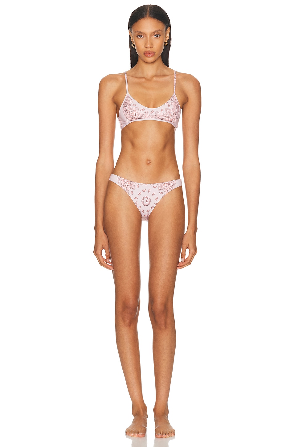 

Bandana Printed Бикини Set The Attico, Beige, Pale Pink, & Light Coral