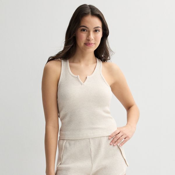 

Укороченная майка-борцовка с вафельным принтом для юниоров So, цвет oatmeal heather