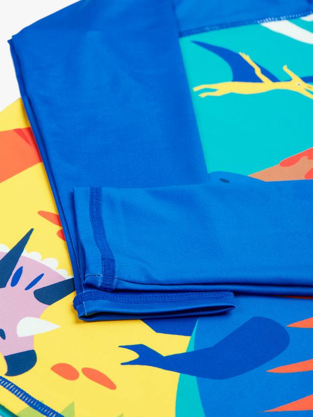 Детский защитный рашгард с длинным рукавом Sun Safe Dinosaur Frugi, Blue — фото 4