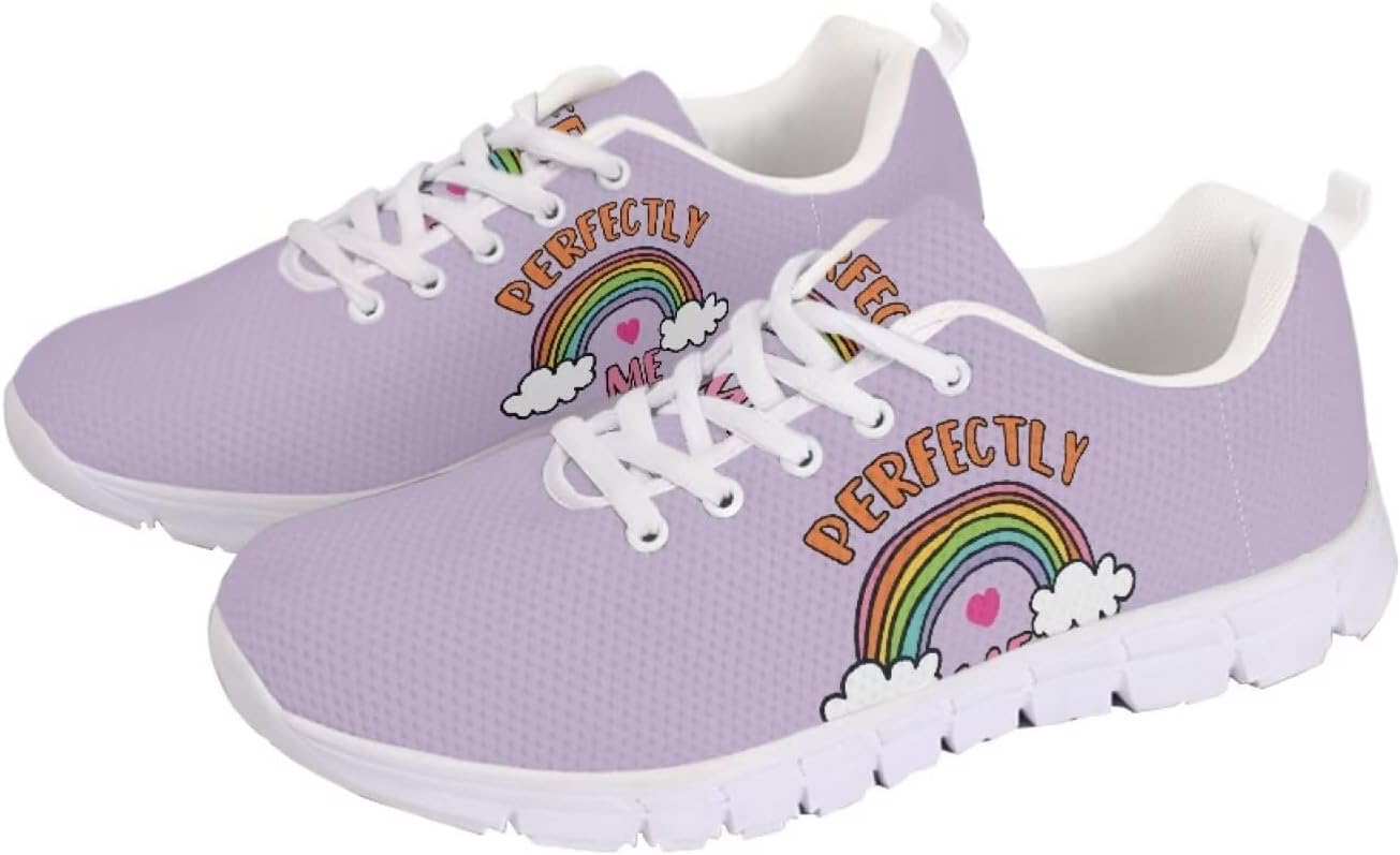 

Кроссовки для взрослых девушек, дышащие теннисные кроссовки, беговая обувь, уличная обувь, спортивные кроссовки для женщин и мужчин Getelinseng, Perfectly Rainbow