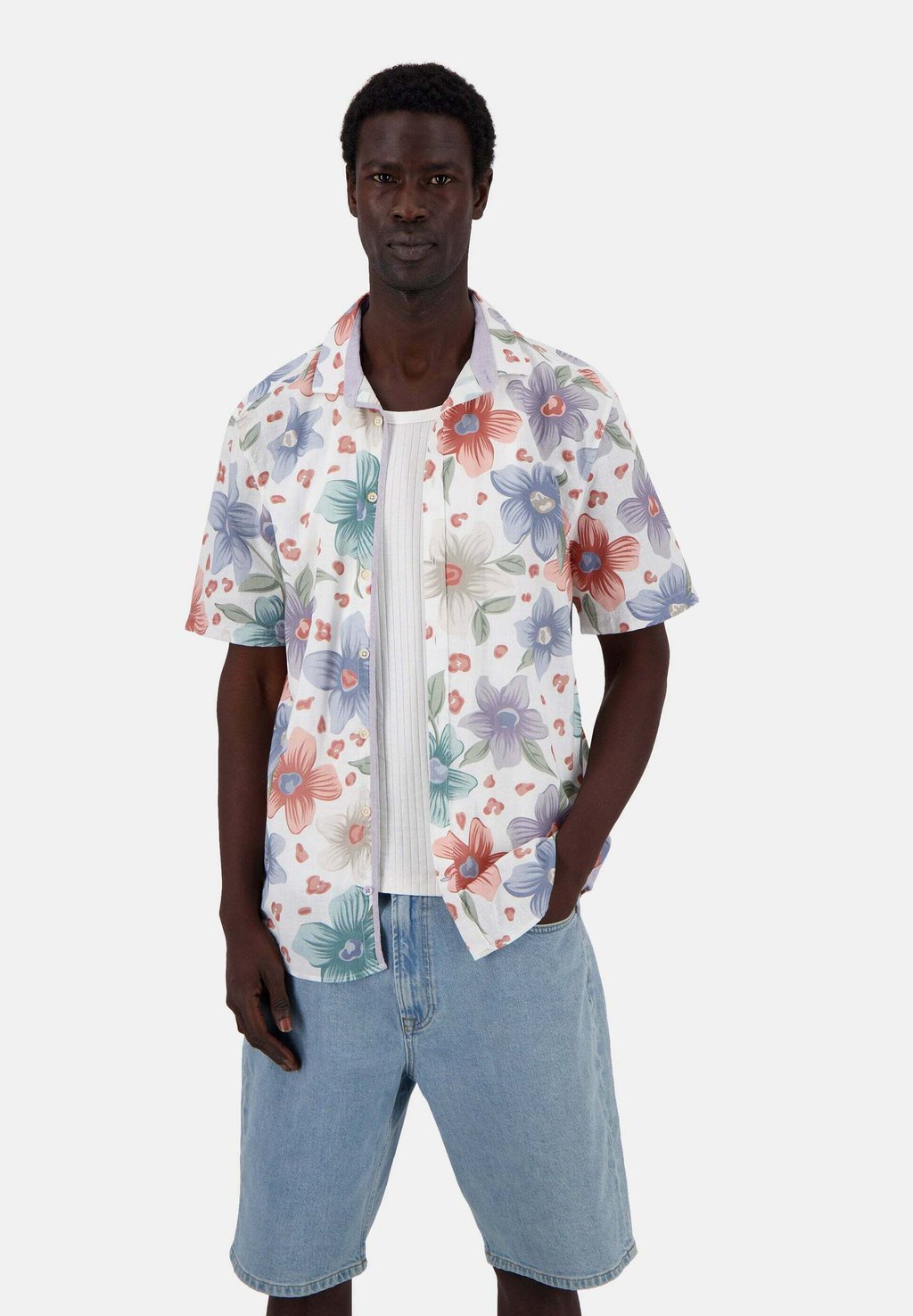 

Рубашка KURZARM PRINTED Colours & Sons, белый
