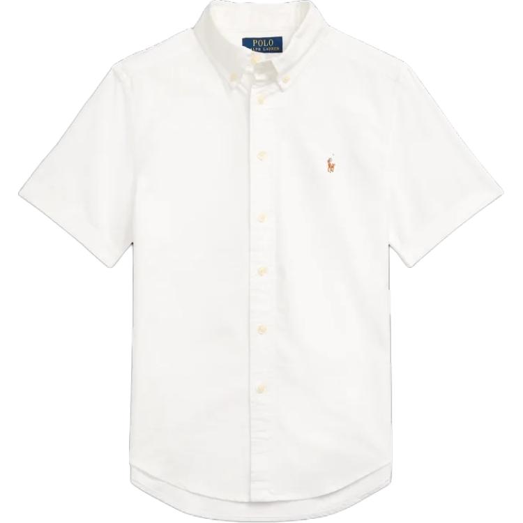 SS24 Животный принт Одноцветная футболка Лето Детская Белая Polo Ralph Lauren — фото 2