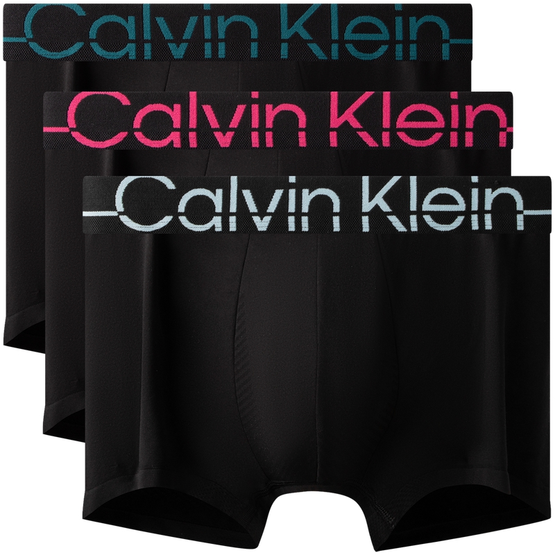 Мужские трусы 3 штуки Calvin Klein, mok-neon pink/spring green/light sky blue — фото 3