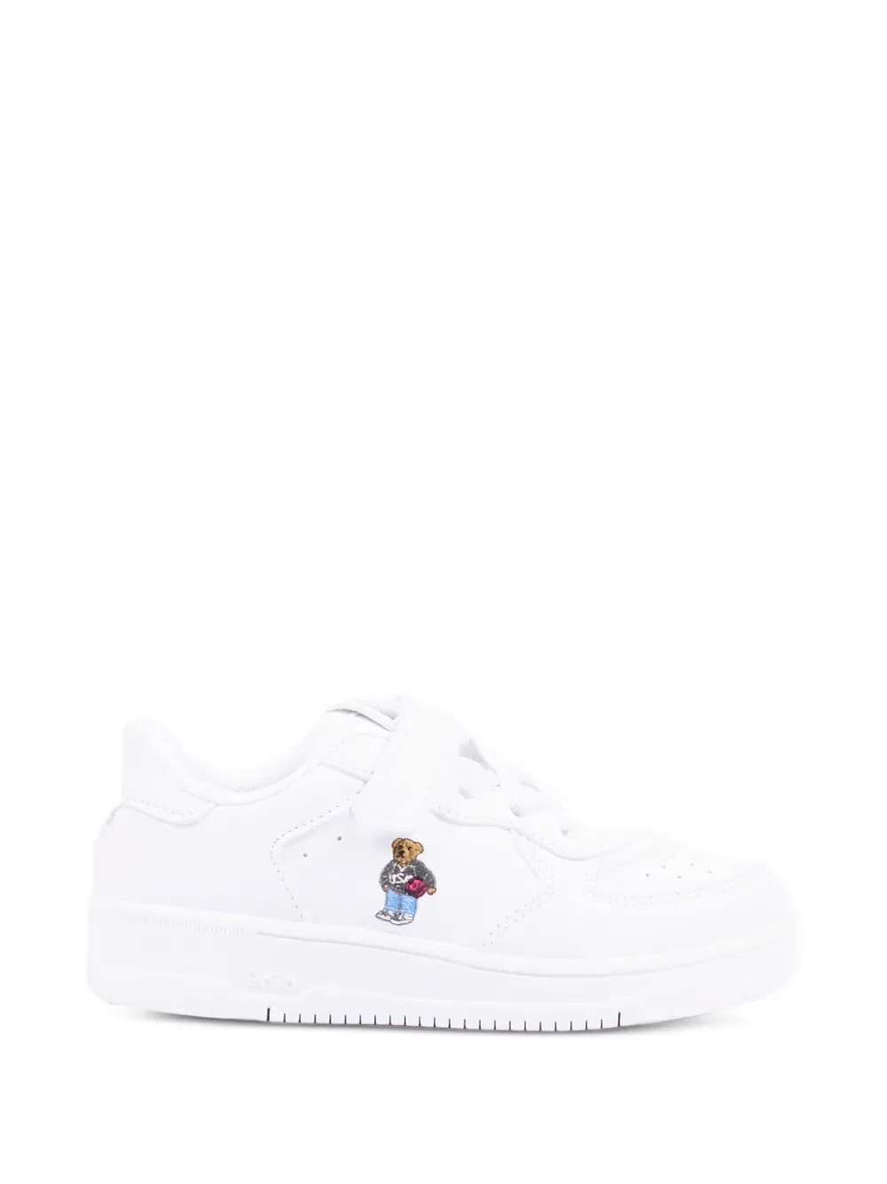 Кроссовки с вышивкой в виде медведя Polo Ralph Lauren Kids, белый — фото 2