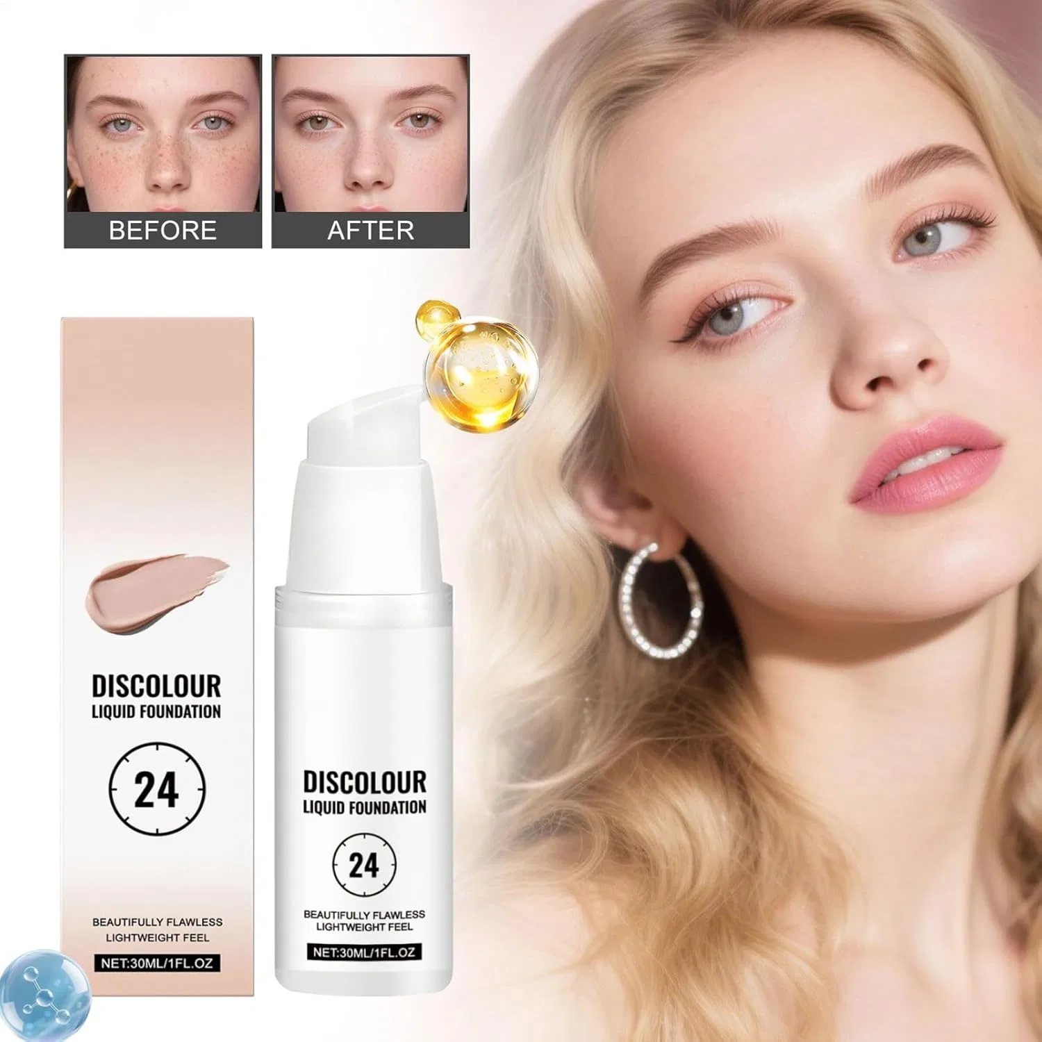 Тональное средство Color Changing Foundation, No Brand, 1 шт. — фото 3