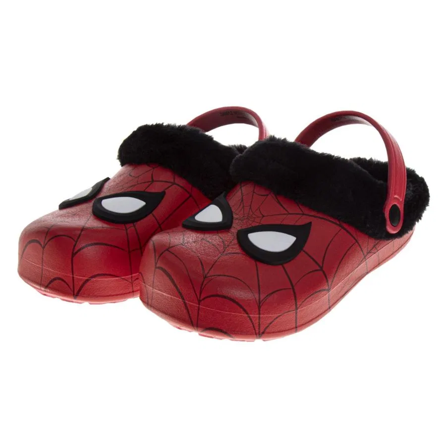 Детские садовые сабо Marvel Avengers Spiderman из мягкой ткани с флисовой подкладкой Spider-Man