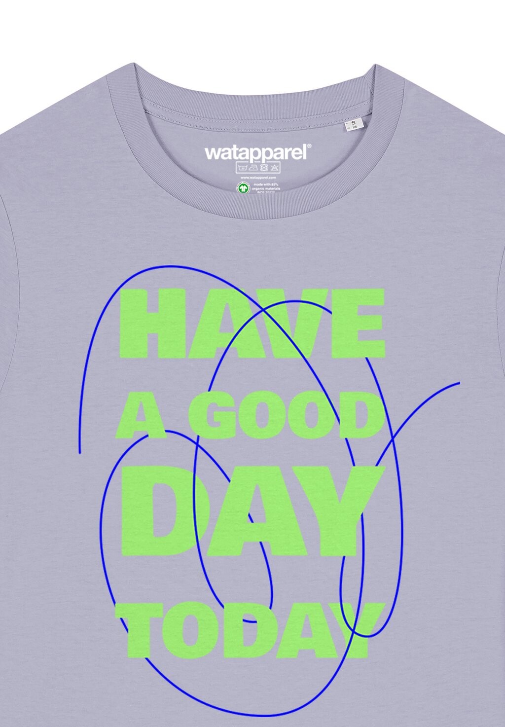 

Футболка с принтом HAVE A GOOD DAY TODAY watapparel, фиолетовый