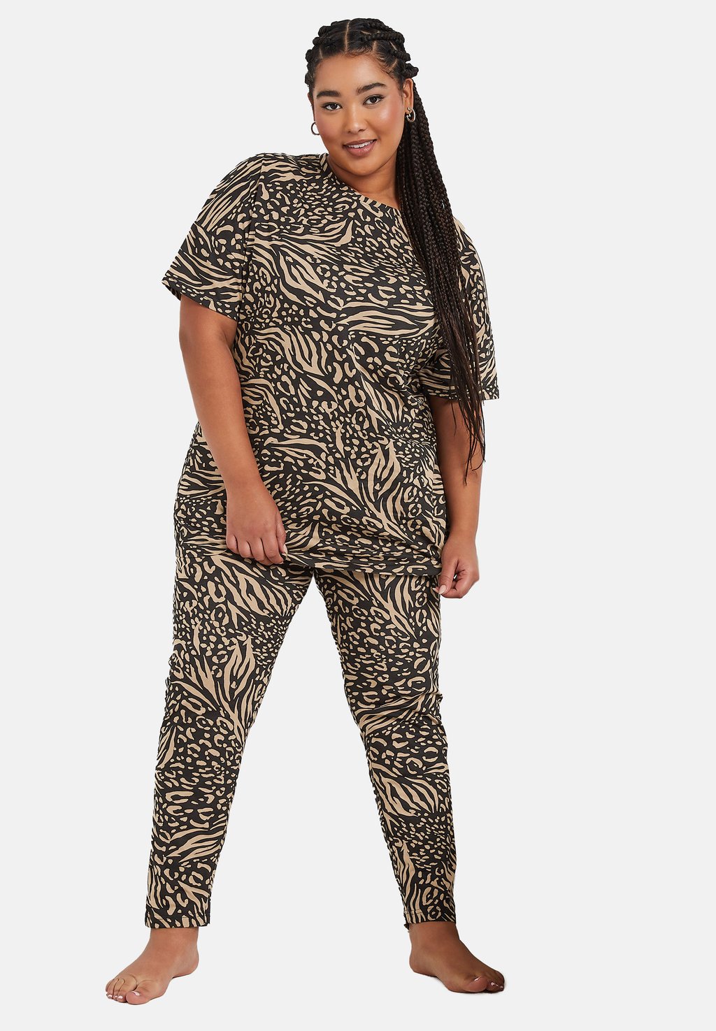 

Пижама ANIMAL SET Yours Clothing, антрацит