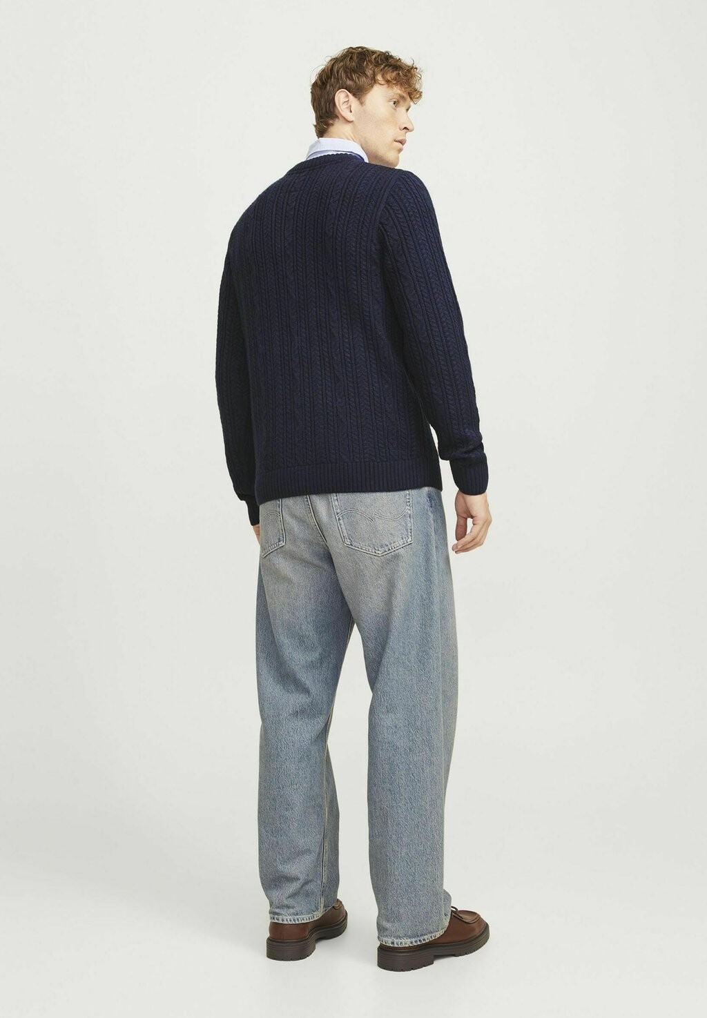 

Джемпер JPRBLUDIOGO CABLE KNIT Jack & Jones PREMIUM, темно-синий