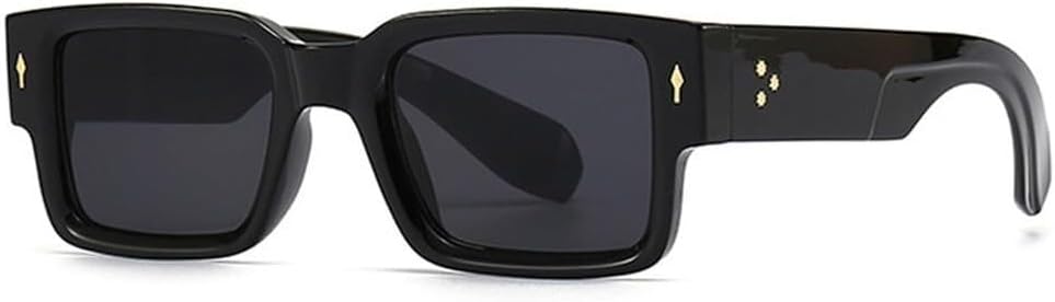 

Женские солнцезащитные очки в стиле панк с заклепками, мужские очки с защитой от УФ-излучения UV400 для занятий спортом на открытом воздухе, бега и верховой езды LXLHWN, Black Gray