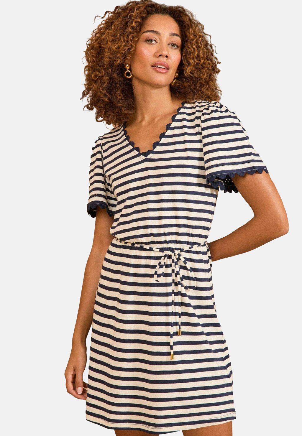 

Платье из джерси REGULAR FIT - SCALLOP V-NECK Love & Roses, синий