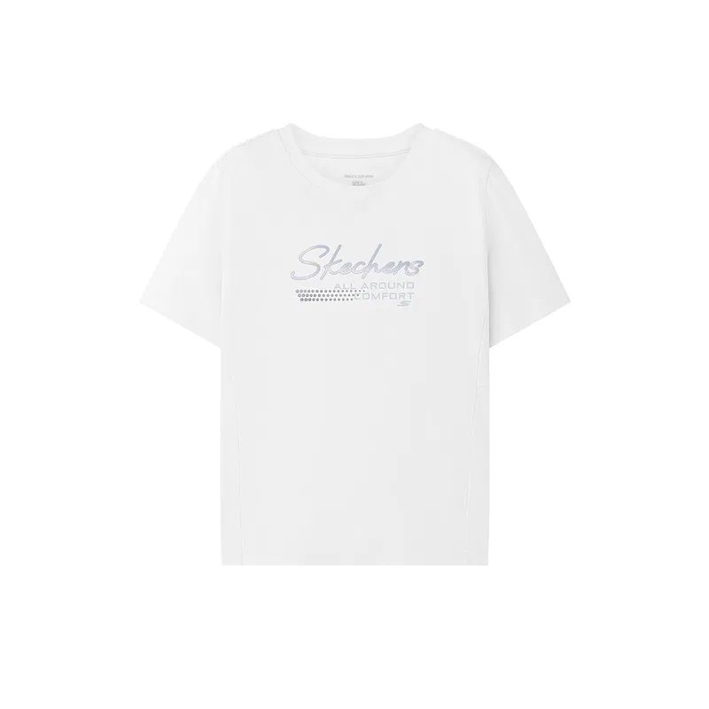 Детская футболка с круглым вырезом Skechers, Bright White-0019