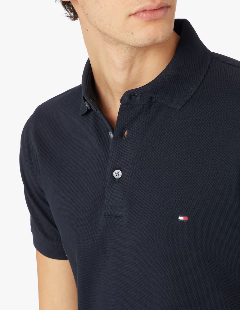 Узкая рубашка-поло Core 1985 года Tommy Hilfiger, цвет Desert Sky — фото 4
