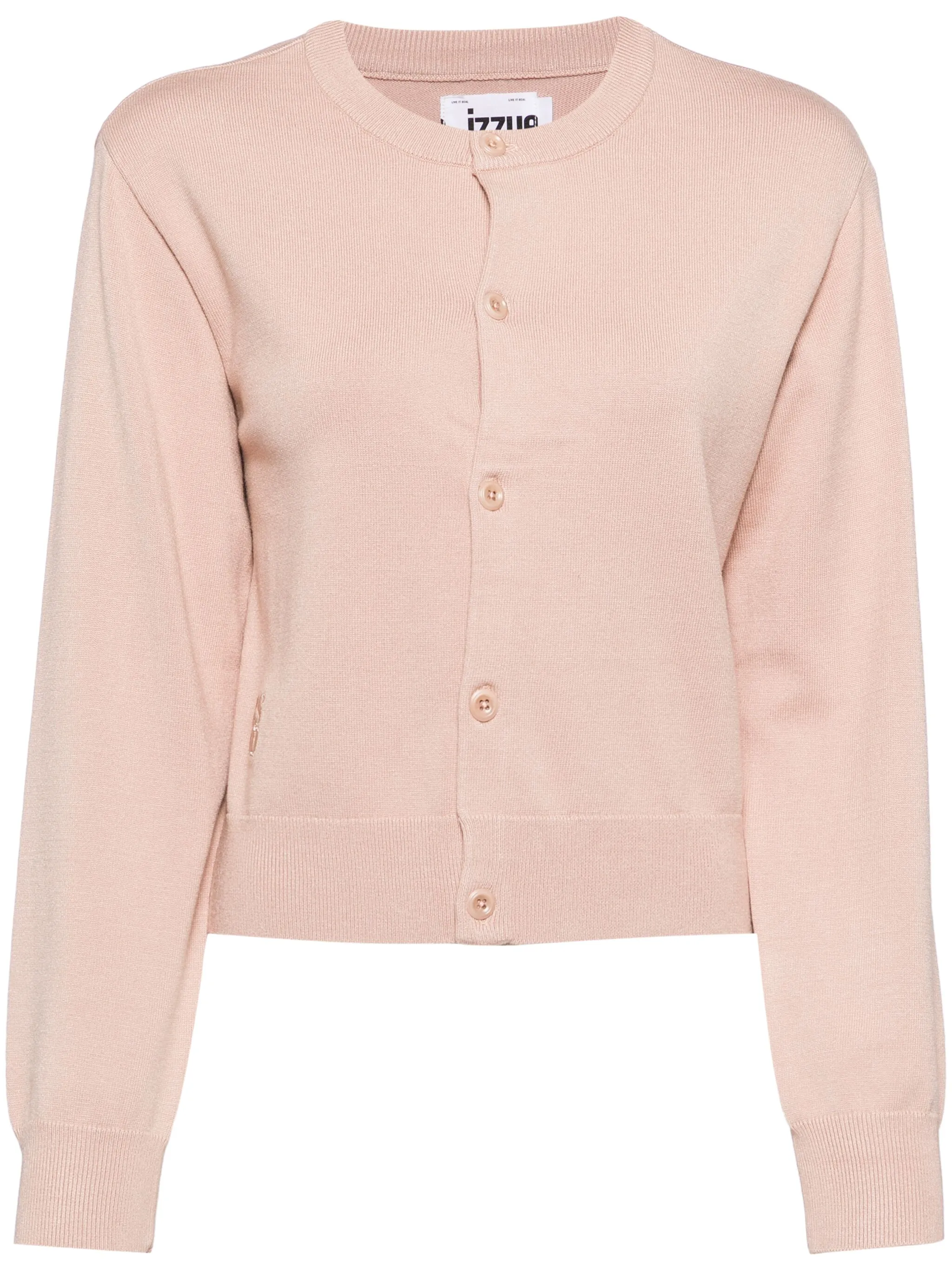 

Кардиган с вышитым логотипом Izzue, розовый