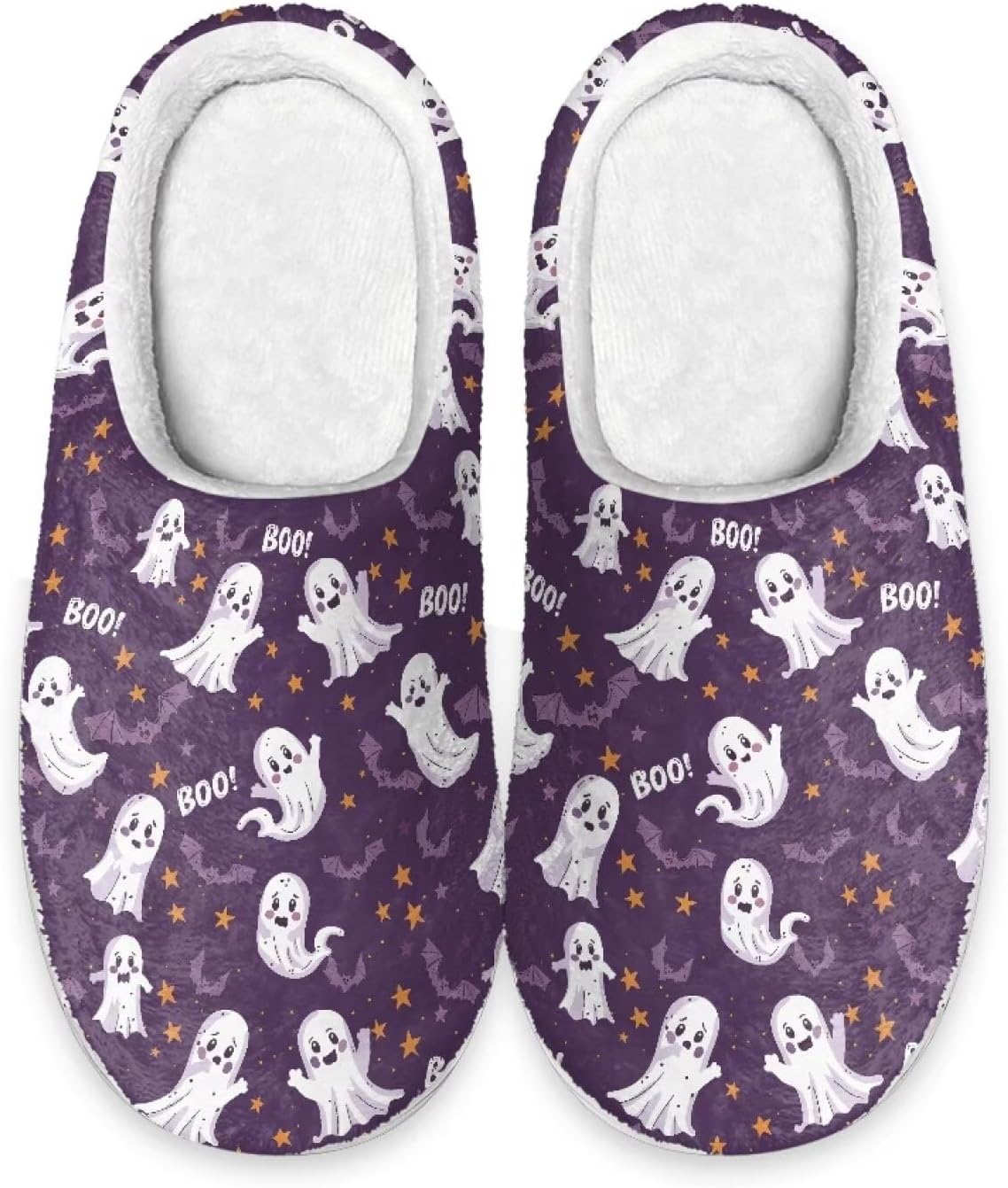 

Тапочки HUGS IDEA из хлопка для женщин и мужчин, весна-зима, мягкие, легкие, для дома и улицы, Halloween Boo Ghost