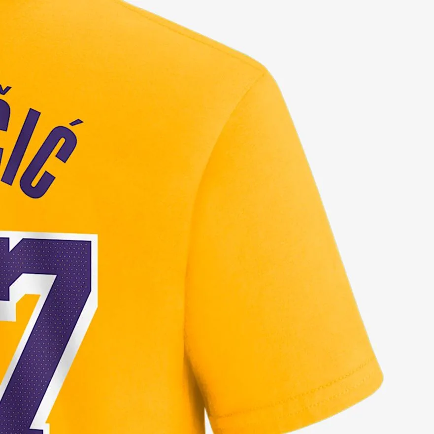 Nike Футболка Los Angeles Lakers желтая детская — фото 4
