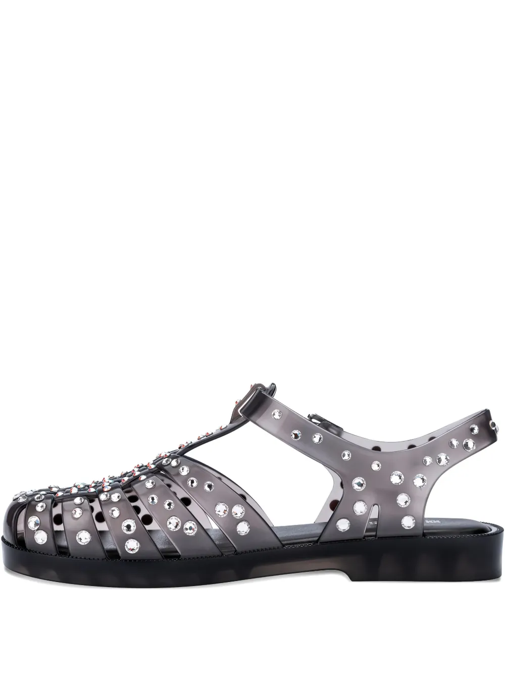 Босоножки-желе, украшенные кристаллами Melissa, черный