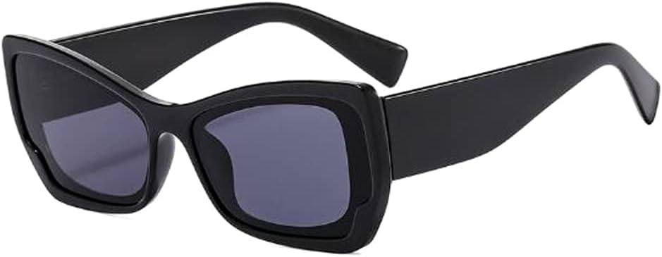 

Солнцезащитные очки «кошачий глаз» с толстыми дужками, солнцезащитные очки с оригинальным дизайном, двухцветные солнцезащитные очки для мужчин и женщин star shop, Bright Black Grey