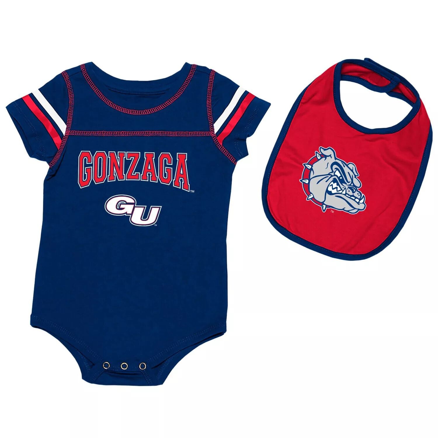 

Темно-синий комбинезон и нагрудник Colosseum для новорожденных и младенцев Gonzaga Bulldogs Chocolate Colosseum