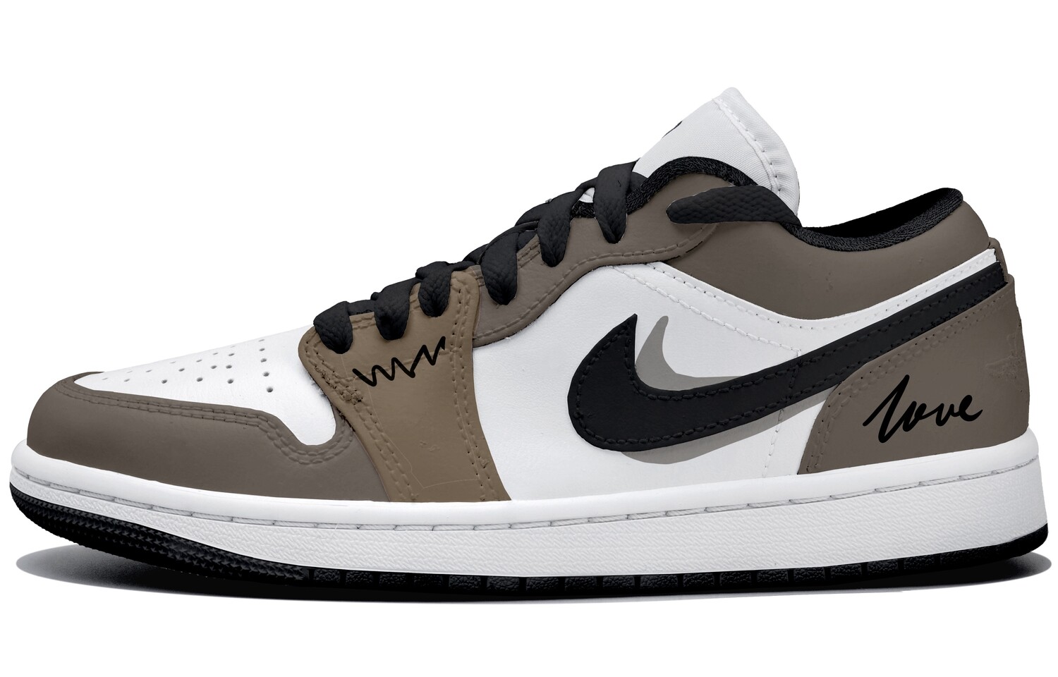 

Баскетбольные кроссовки Air 1 Vintage Men Low-Top Black/White/Brown Jordan
