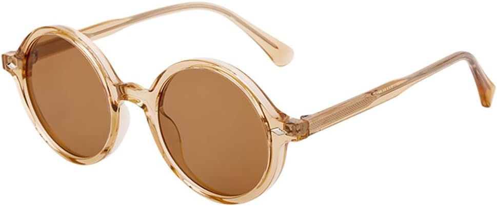 

Винтажные круглые солнцезащитные очки для женщин, классические солнцезащитные очки для активного отдыха, модные очки для вождения с защитой от УФ-излучения UV400 для женщин WNCKSQ, C7champagneorange