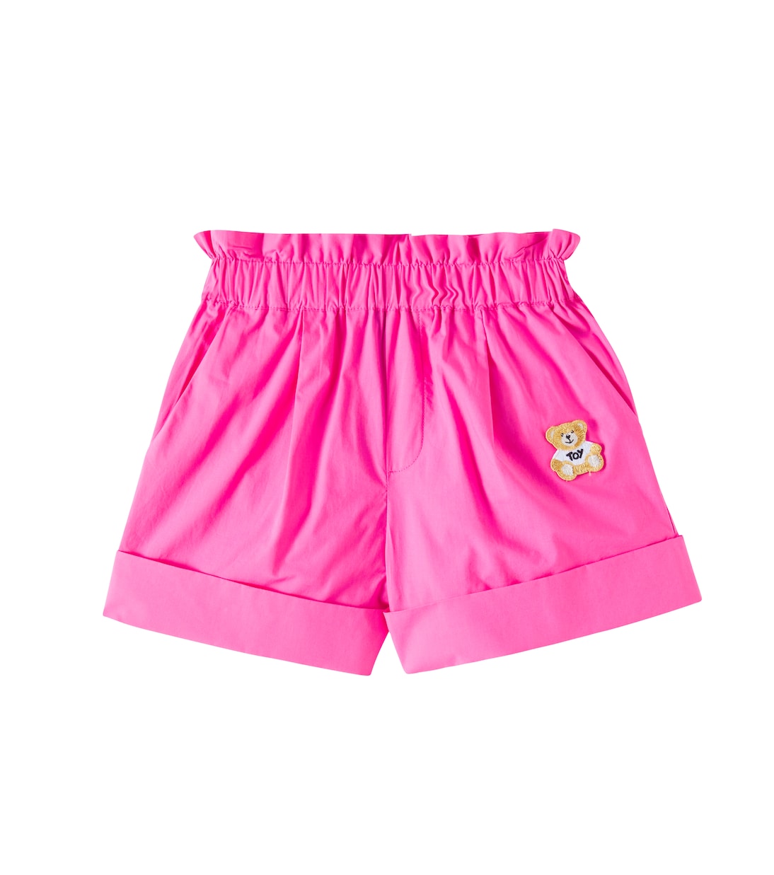 

Хлопковые поплиновые шорты Teddy Bear Moschino Kids, Azalea Pink