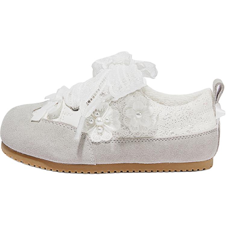 

Snoffy Теплые низкие детские скейтерские кроссовки pearl white gray для детей 3-7 лет