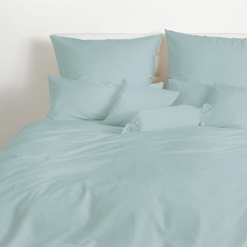 

Dream Sleep Uni Mako Сатиновые наволочки 40х60 см жемчужно-синий Traumschlaf