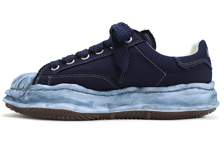 Maison Blakey OG Sole Canvas Low Over Dye Navy Mihara Yasuhiro