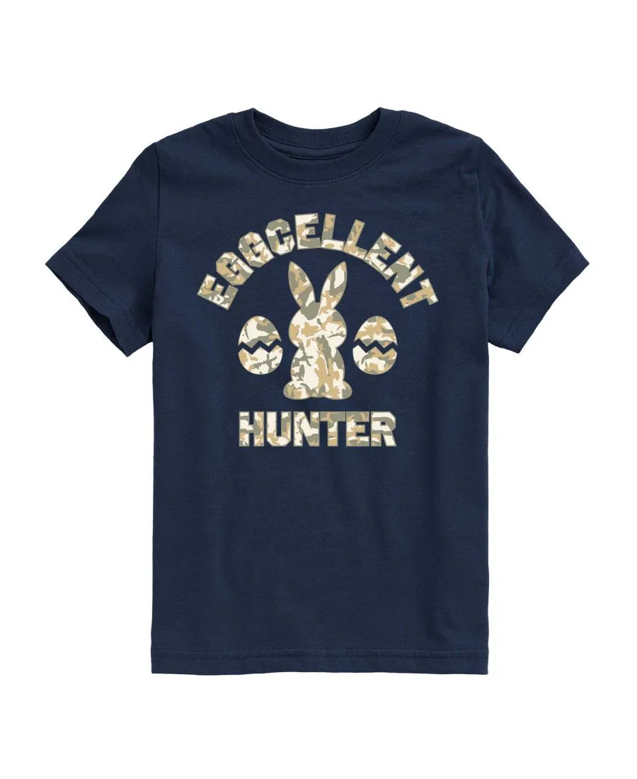 Детская футболка с коротким рукавом и графическим принтом Eggcellent Hunter (8-20 лет) Instant Message, темно-синий
