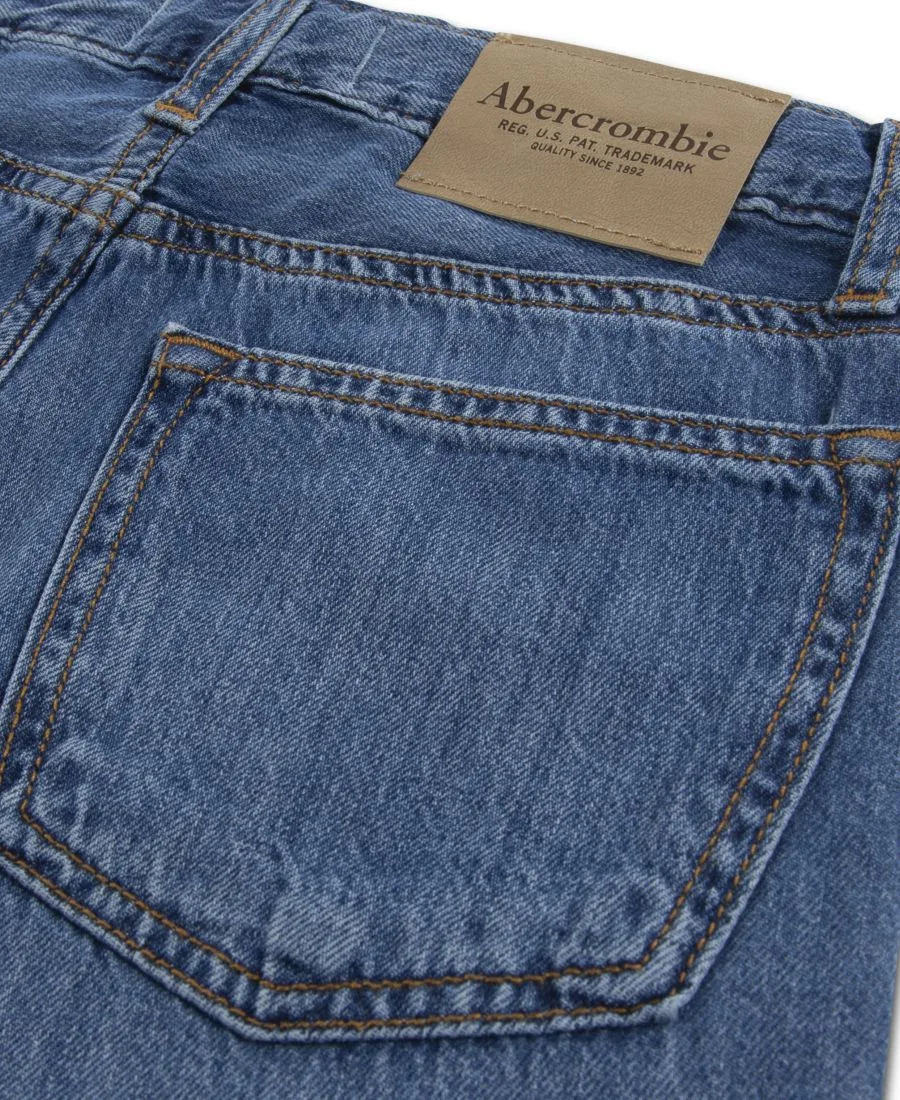 Регулируемые джинсовые шорты для мальчиков Abercrombie kids, синий — фото 4